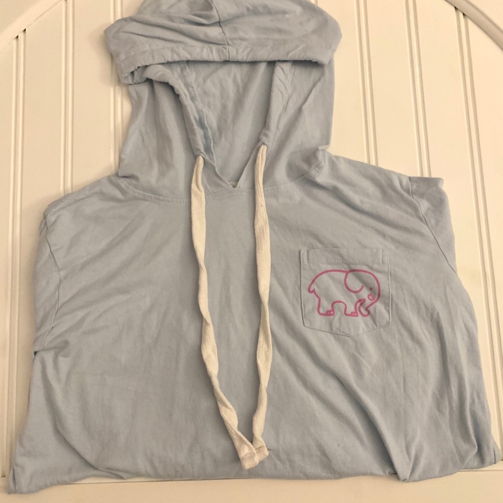 BLUE AND PINK IVORY ELLA HOODED LONG SLEEVE